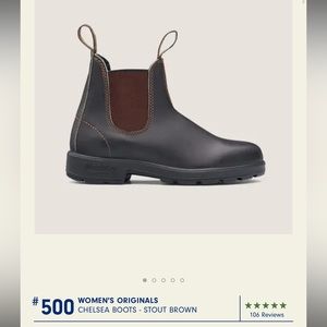 Blundstone #500 WOMEN'S ORIGINALS CHELSEA BOOTS - STOUT BROWN